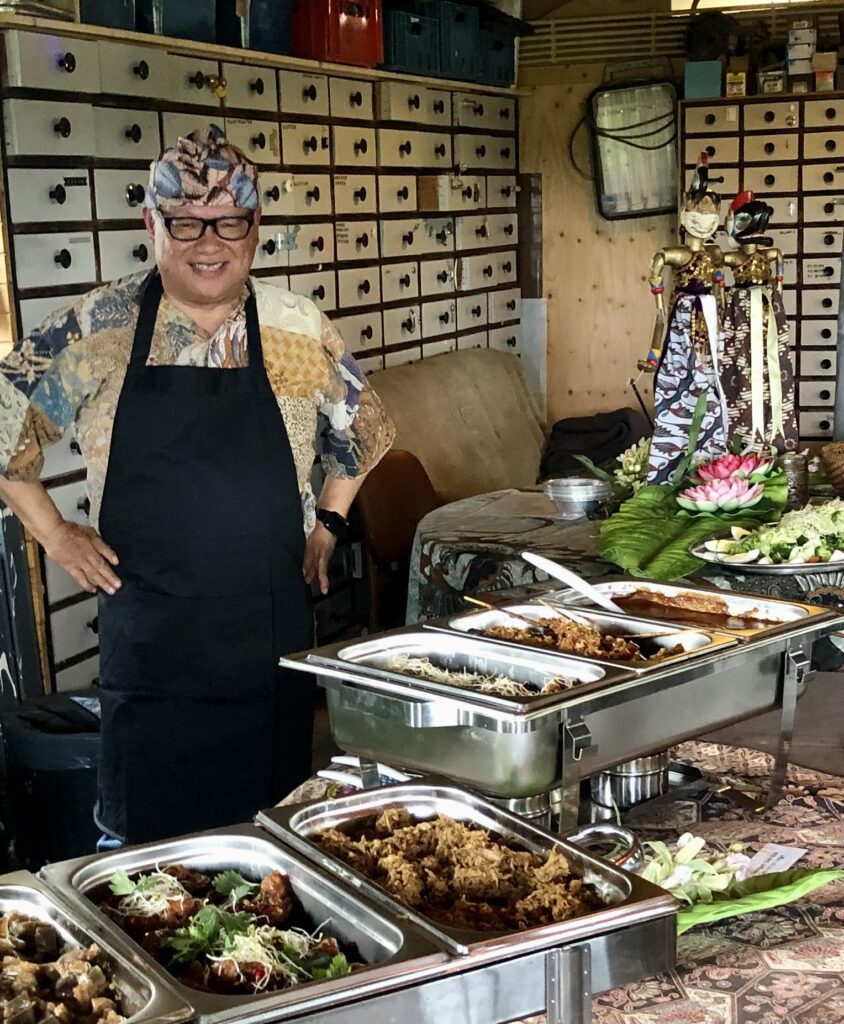 Casper bij een catering